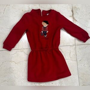 Ralph Lauren baby girl dress with bear logo red size 18 month